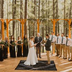 May wedding ceremony in the amphitheater