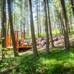 Amphitheater through the woods